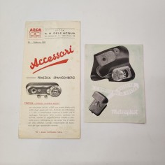 Coppia brochure accessori fotografici Metraphot e AGDA