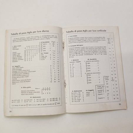 Libretto pellicole per macchine fotografiche AGFA - 48 pagine italiano