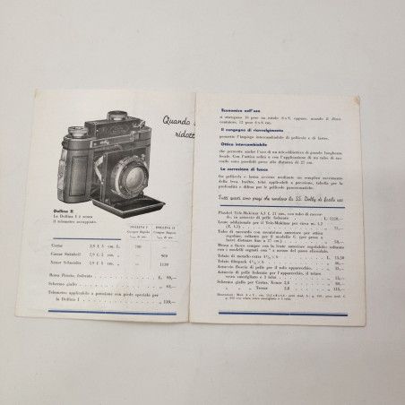 Brochure pubblicitaria prodotti fotografici CERTO ottobre 1936