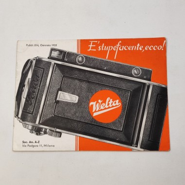 Brochure pubblicitaria macchine fotografiche Welta anno 1935