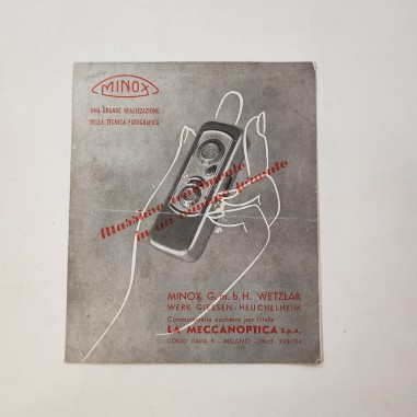 MINOX brochure opuscolo pubblicitario micro apparecchio fotografico
