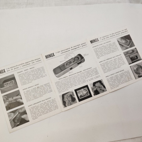MINOX brochure opuscolo pubblicitario micro apparecchio fotografico