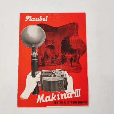MAKINA III opuscolo brochure pubblicitaria macchina fotografica PLAUBEL