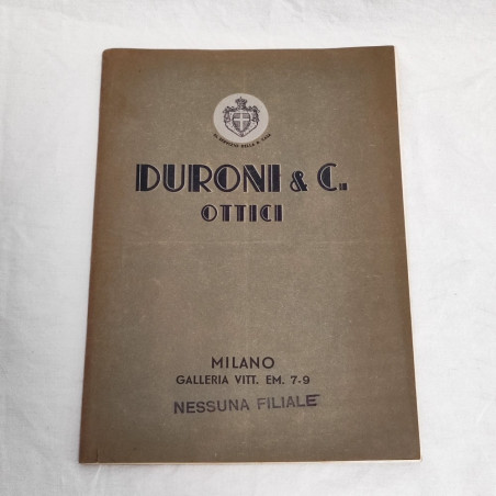 Catalogo DURONI & C. Ottici Milano Galleria Vitt. Emanuele - 1933
