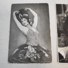 Lotto di 3 cartoline attrici anni 40/50 con autografi originali 2