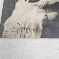 Papa PIO XI biglietto 1937 e foto autografa 2