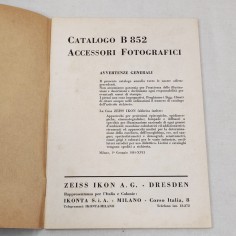 Catalogo Listino prezzi opuscolo pubblicitario ZEISS IKON B852 anni 30 2