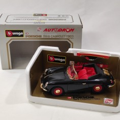 Burago Porsche 356 Cabriolet 1961 nera sc. 1/18 serie speciale limitata