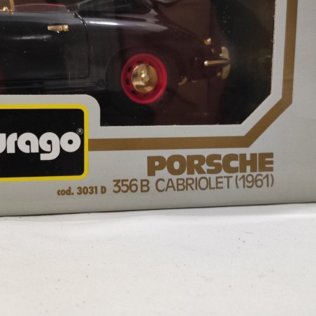 Burago Porsche 356 Cabriolet 1961 nera sc. 1/18 serie speciale limitata