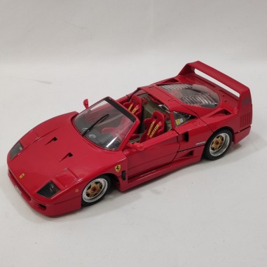 Burago Ferrari F40 GTS 1987 rossa sc. 1/16 ruote non sterzanti