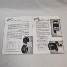 SCHNEIDER catalogo ottiche fotografiche anni 50 2