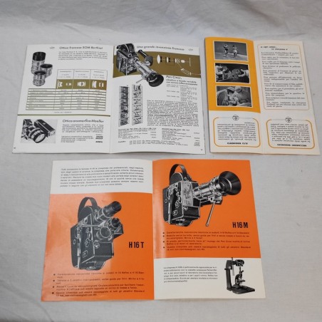 BOLEX PAILLARD lotto di 3 opuscoli pubblicitari anni 40/50