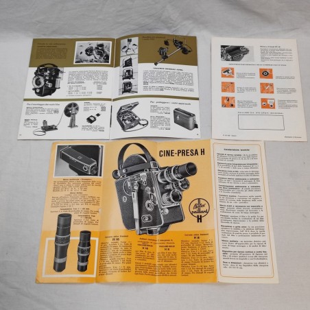 BOLEX PAILLARD lotto di 3 opuscoli pubblicitari anni 40/50