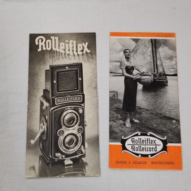 ROLLEIFLEX lotto di due opuscoli pubblicitari anni 30/40