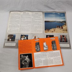 ROLLEIFLEX lotto di due opuscoli pubblicitari anni 30/40 2