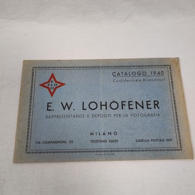 E.W. LOHOFENER catalogo confidenziale rivenditori 1940