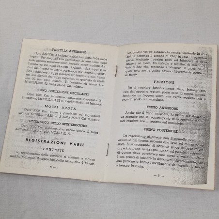 Libretto uso manutenzione Motociclo Alpino 175 cc copia anastatica