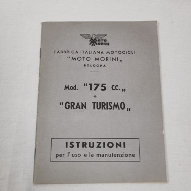 Moto Morini libretto istruzioni Mod. 175 cc Gran Turismo