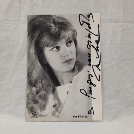 MILVA cartolina promozionale con autografo originale