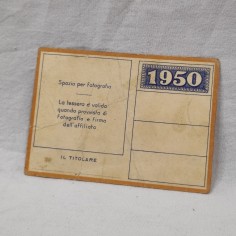 Tessera Federazione Motociclistica Italiana Sg.ra Cattaneo Rosetta 1950 2