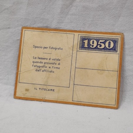 Tessera Federazione Motociclistica Italiana Sg.ra Cattaneo Rosetta 1950