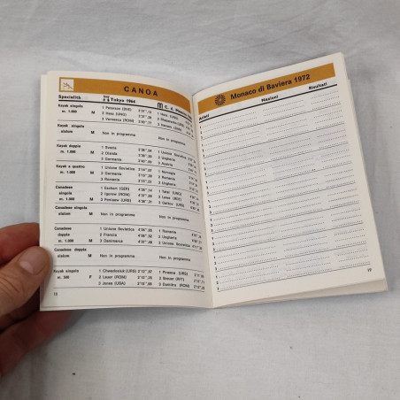 Giochi della XX Olimpiade Monaco 1972 opuscolo calendario gare
