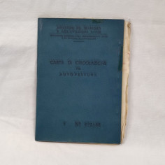 Libretto Carta di Circolazione per Autovettura Fiat 850 Special anno 1968