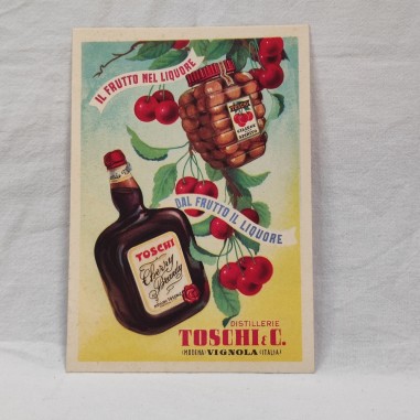 Distillerie TOSCHI & C. Vignola cartolina a colori pubblicitaria ciliegie