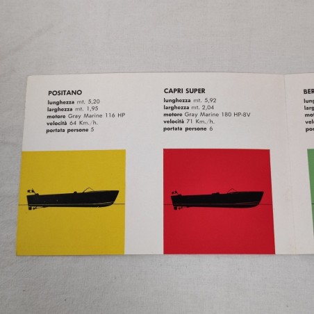 Opuscolo catalogo motoscafi Posillipo formato 15x10 cm