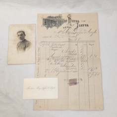 Marchesa Mary Taffini d'Acceglio Fattura Grand Hotel Isotta Genes biglietto foto
