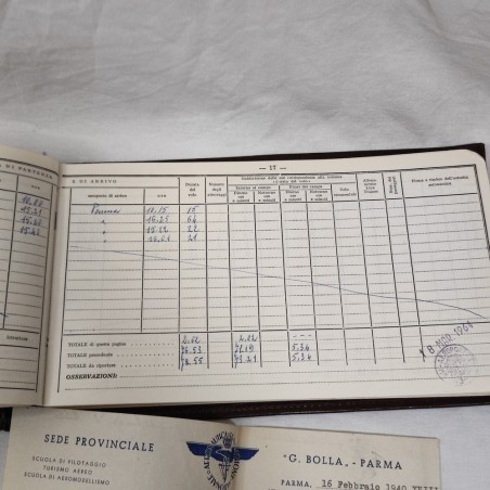 Libretto di volo personale aviazione Civile Italiana e documenti dal 1938 a 1969