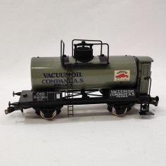 Carro ferroviario cisterna in latta marca ETS scala 0 Vacuum Oil Praha 2