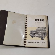 Manuale Fiat 1400 4 cilindri caratteristiche e dati 1950 2