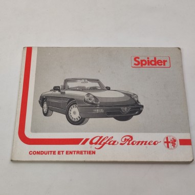 Alfa Romeo Spider libretto uso manutenzione 1989 francese