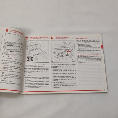 Alfa Romeo Spider libretto uso manutenzione 1989 francese