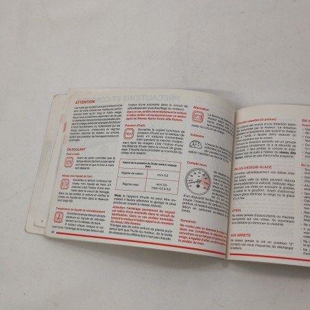 Alfa Romeo Spider libretto uso manutenzione 1989 francese