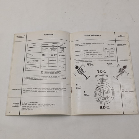 Alfa Romeo Spider 1300 Junior instruction book 1968
