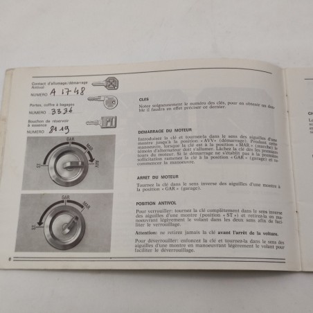 Alfa Romeo Alfetta GT 16 GTV 2000 libretto uso manutenzione francese 1978