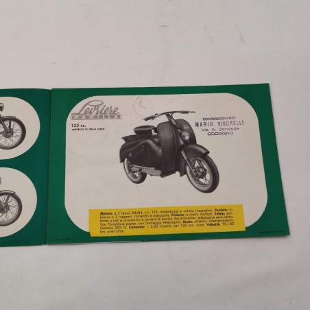 Catalogo Moto Parilla 1952 - Timbro concessionario Vigorelli Codogno