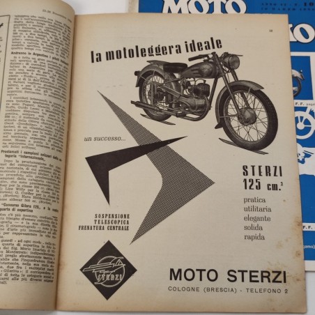 Lotto di 3 riviste MOTOCICLISMO 1950 1956 e 1957