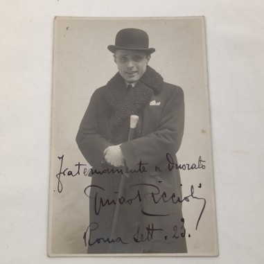GUIDO RICCIOLI cartolina con autografo originale 1923