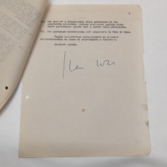 JEAN SOREL autografo su contratto cinematografico film LE FATE 1966 2
