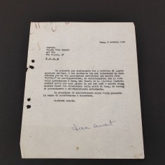 TINA AUMONT autografo su contratto cinematografico 1969 2