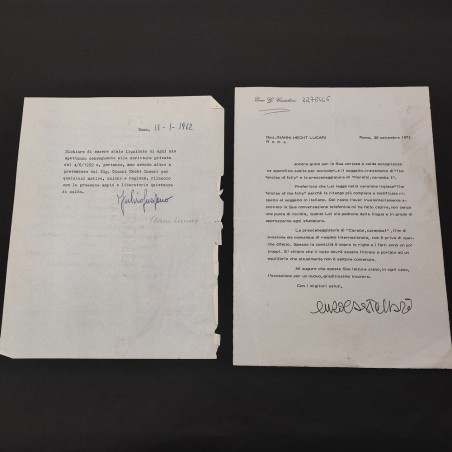 LUCISANO e CASTELLARI lotto di due lettere autografe