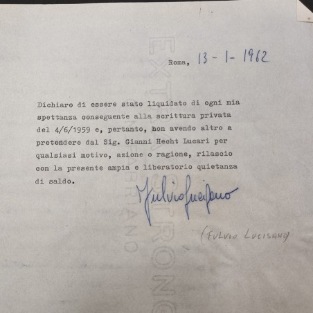 LUCISANO e CASTELLARI lotto di due lettere autografe