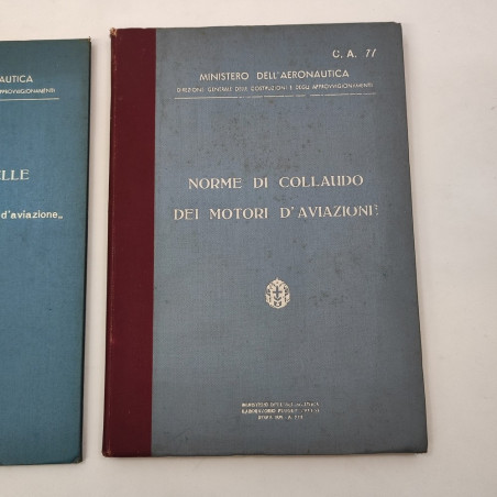 Norme di collaudo dei motori d'Aviazione + allegato grafici e tabelle 1935