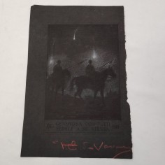 Emanuele Filiberto di Savoia autografo su acquaforte con lanceri 2