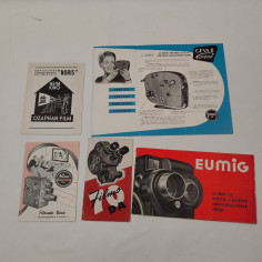 Lotto di 5 cataloghi cineprese e proiettori NORIS - NIZO - BELL & HOWELL