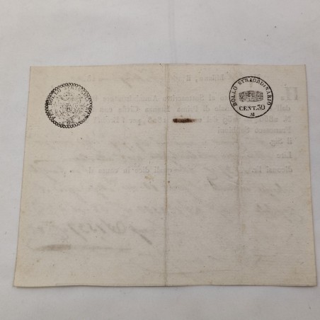 Ricevuta di pagamento per eredità fu Francesco Sabbioni 1830