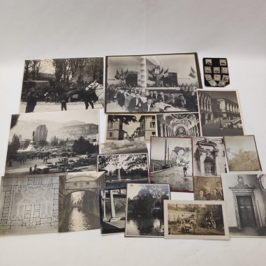 Lotto di 19 fotografie e cartoline primi del 900 Trento Venezia